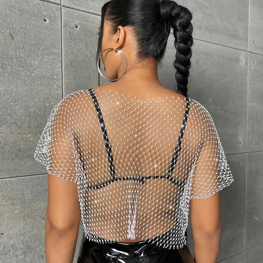 crop-top maille