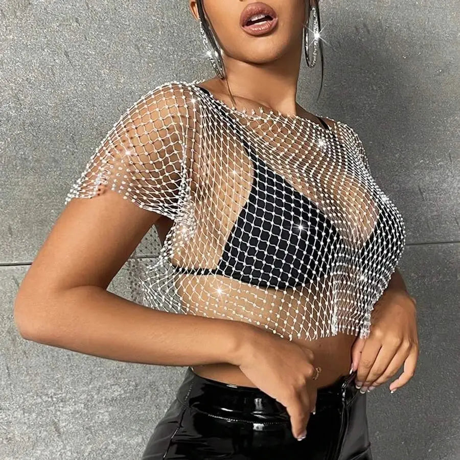 crop-top maille